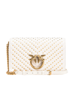 CLASSIC LOVE BAG CLICK CHEVRON STUDS – white-antique gold