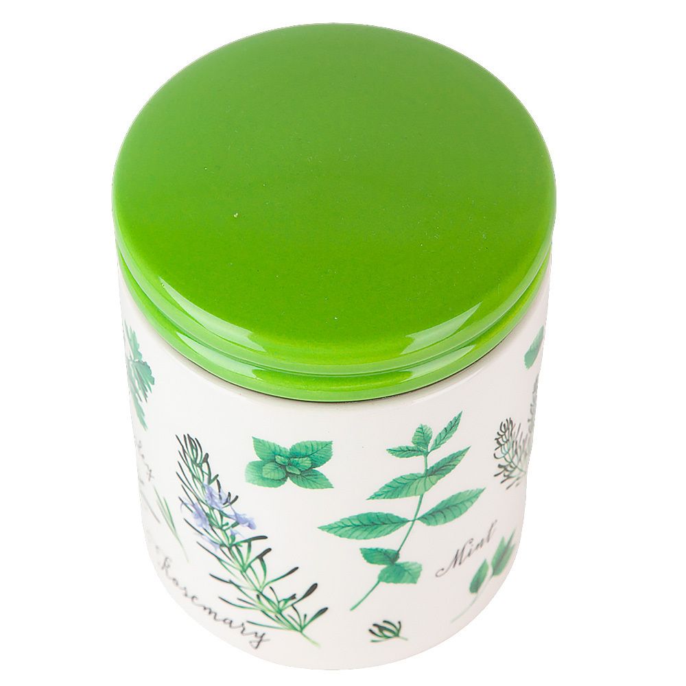 Банка для сыпучих продуктов " " 10*10*13см. v=630мл. (керамика)