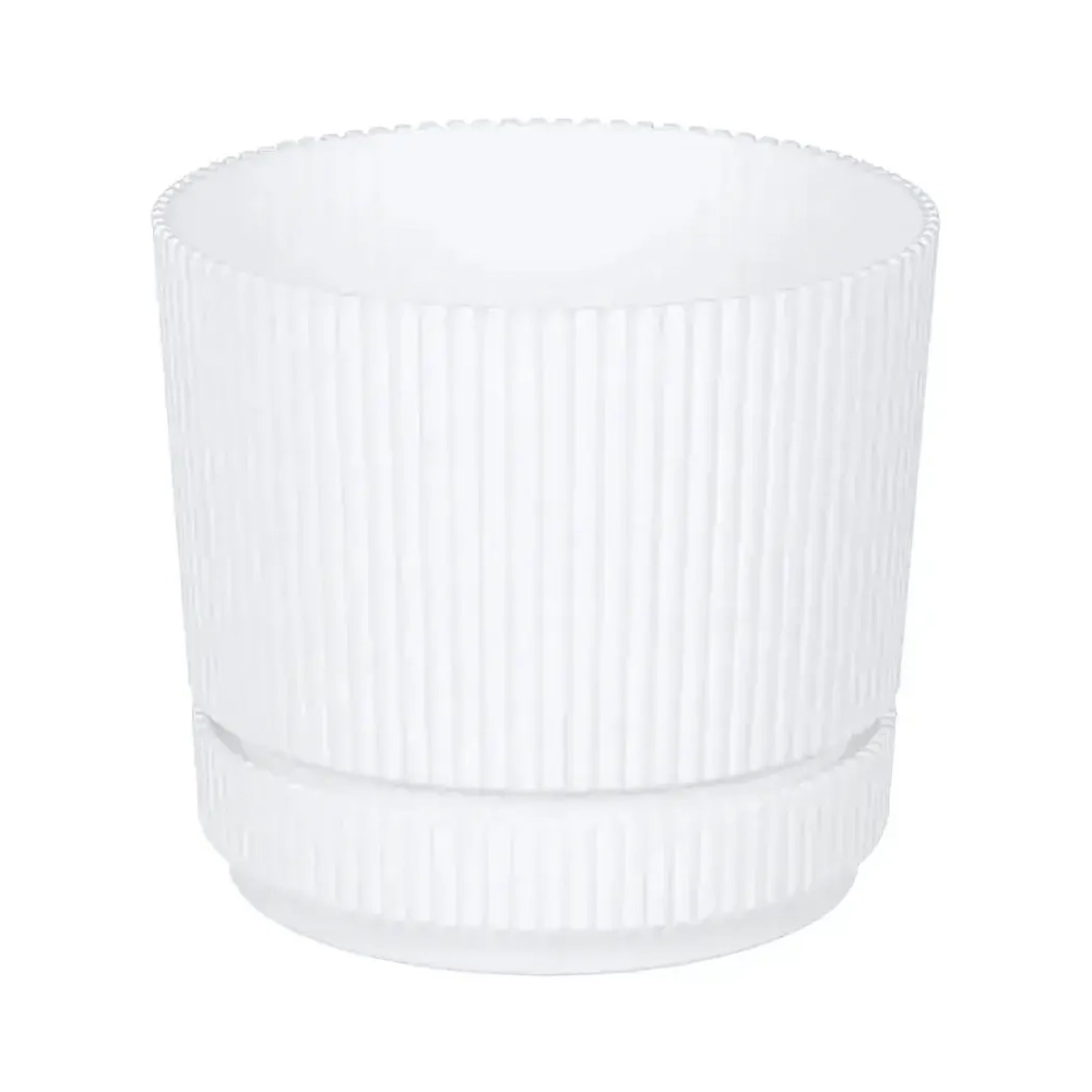 Кашпо СТРИП D110мм 0,6л с подставкой Белый