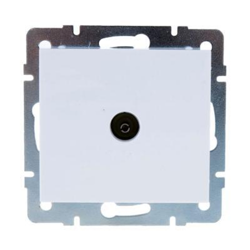 RAIN 703 0288 129 Розетка ТВ проходная белая (10шт/120шт)  (120шт/кор)