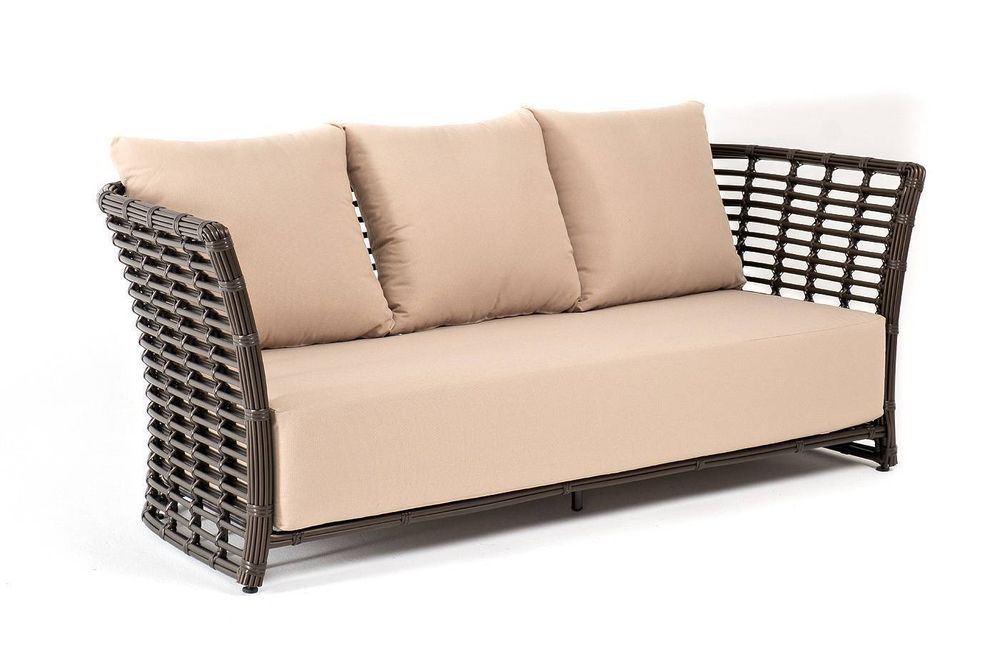 "Валенсия" диван из искусственного ротанга трехместный, цвет бронзовый