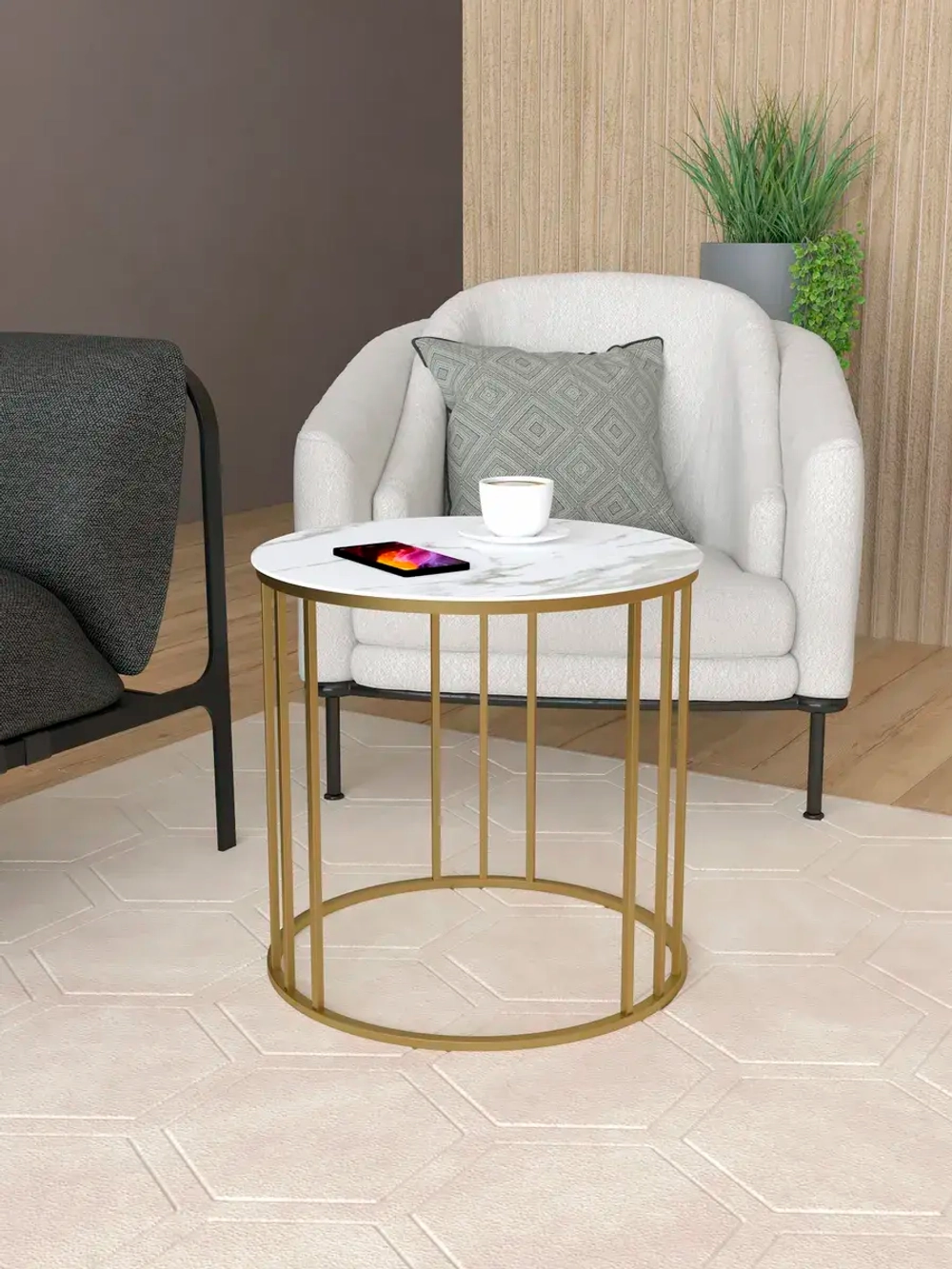 Стол журнальный Трио малый - ЗБ - керамогранит