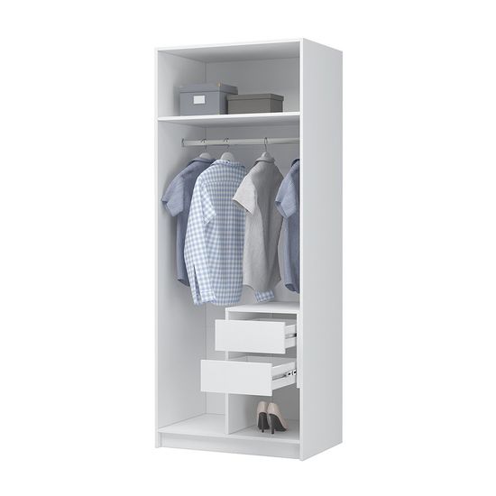 ЛИОН ШК-01 Шкаф 2-х створчатый Фасад БЕЛЫЙ/Корпус БЕЛЫЙ