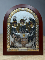 Св. Троица, икона арочная, красное дерево 175х225