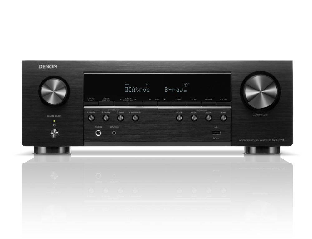 AV-ресивер Denon AVR-S770H, черный, мощность 165Вт, поддержка 8K