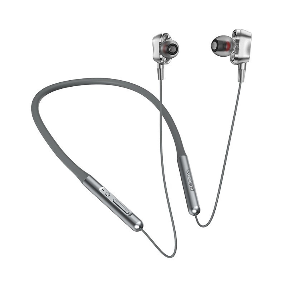 Спортивные наушники Bluetooth BOROFONE BE31 (серебро)