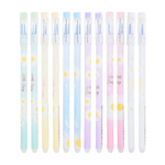 Ручка гелевая, пиши-стирай, Basir, синие чернила, серия "Ромашка", разноцветный корпус