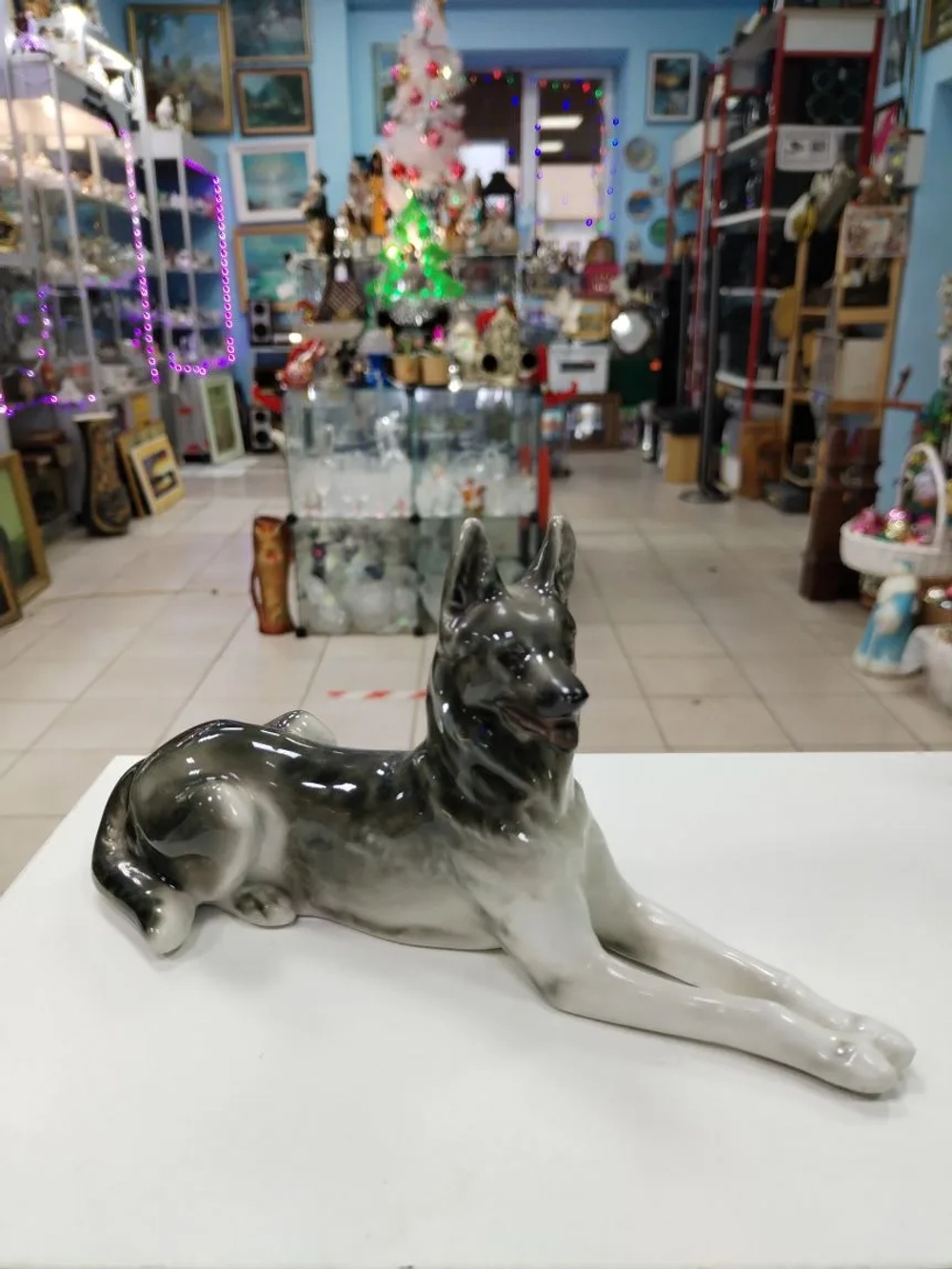 Статуэтка собака овчарка лфз