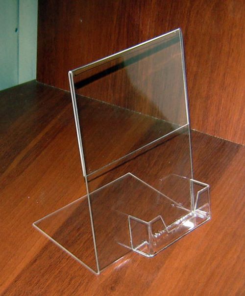 Менюхолдер тейбл тент А5 L-образный с визитницей