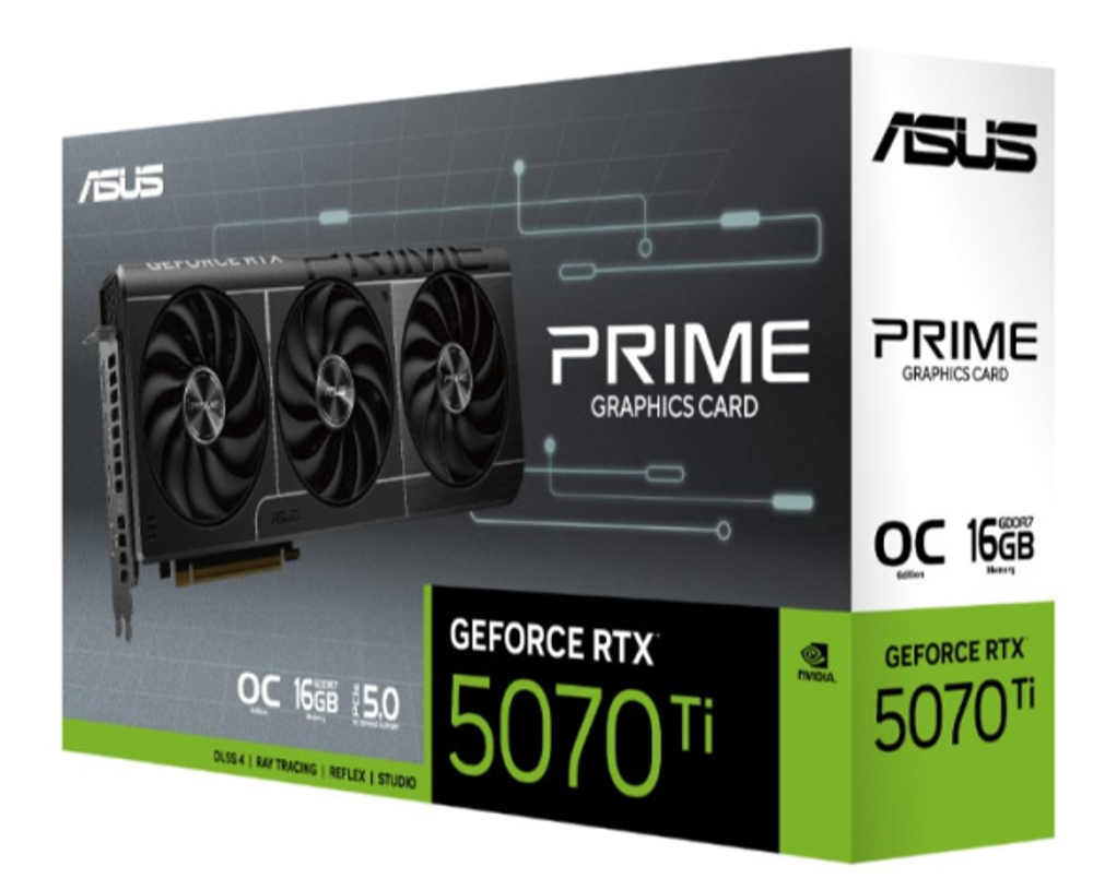 Видеокарта ASUS GeForce RTX 5070 TI PRIME OC (PRIME-RTX5070TI-O16G)