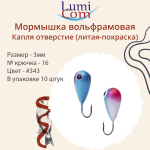 Мормышка КАПЛЯ ОТВЕРСТИЕ, #344, 10 шт 0,4 г