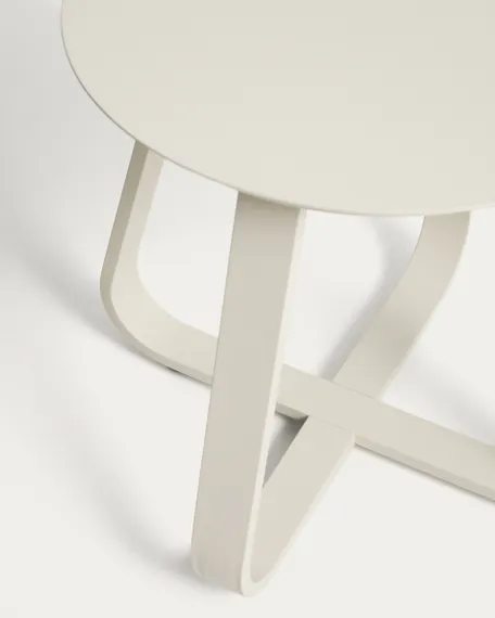 Уличный столик Tamaris из алюминия цвета экрю Ø48 см