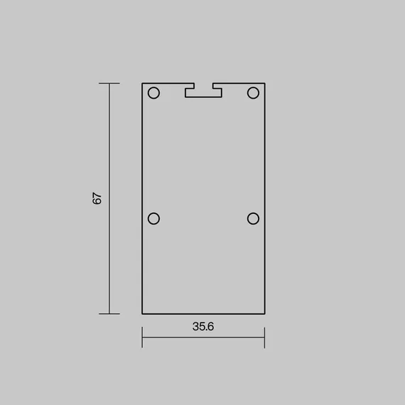 Комплект заглушек (для профиля 35x66) 2 шт., ALM-3566-EC 642079 Led Strip 642079