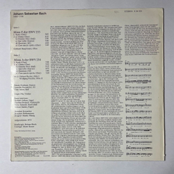 Винтажная виниловая пластинка LP Bach И. С. Бах, Renate Krahmer, Annelies Burmeister, Theo Adam, Dresdner Philharmonie, Martin Fl mig Messe F dur BWV 233, 234 (ГДР 1974)