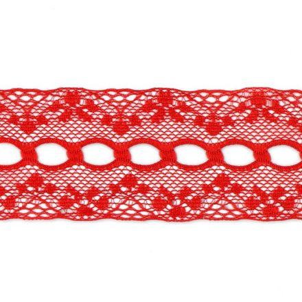 Кружево капрон CLN 1060  красный/малиновый
