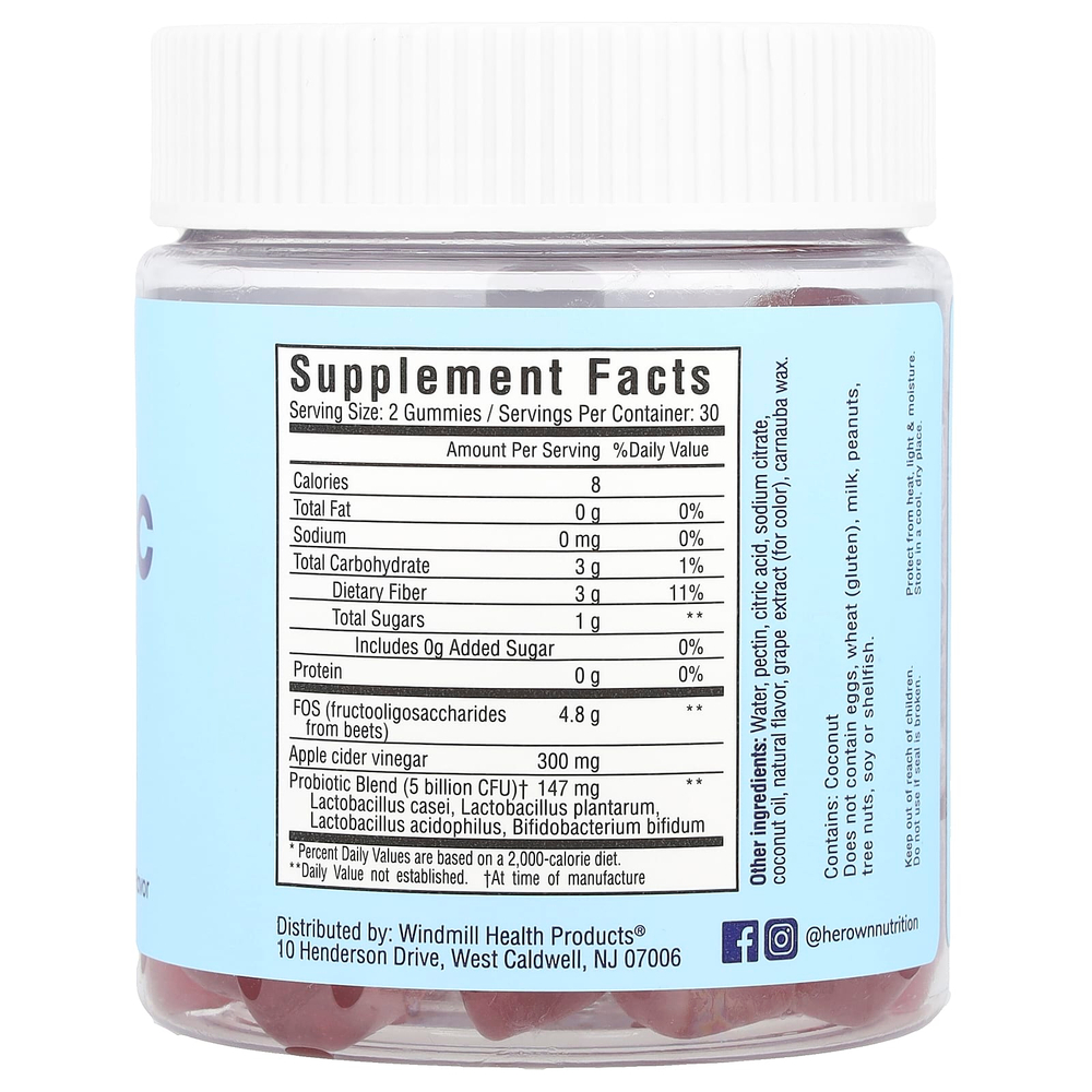 Her Own, жевательные таблетки с пробиотиками, со вкусом ягод, 60 жевательных таблеток