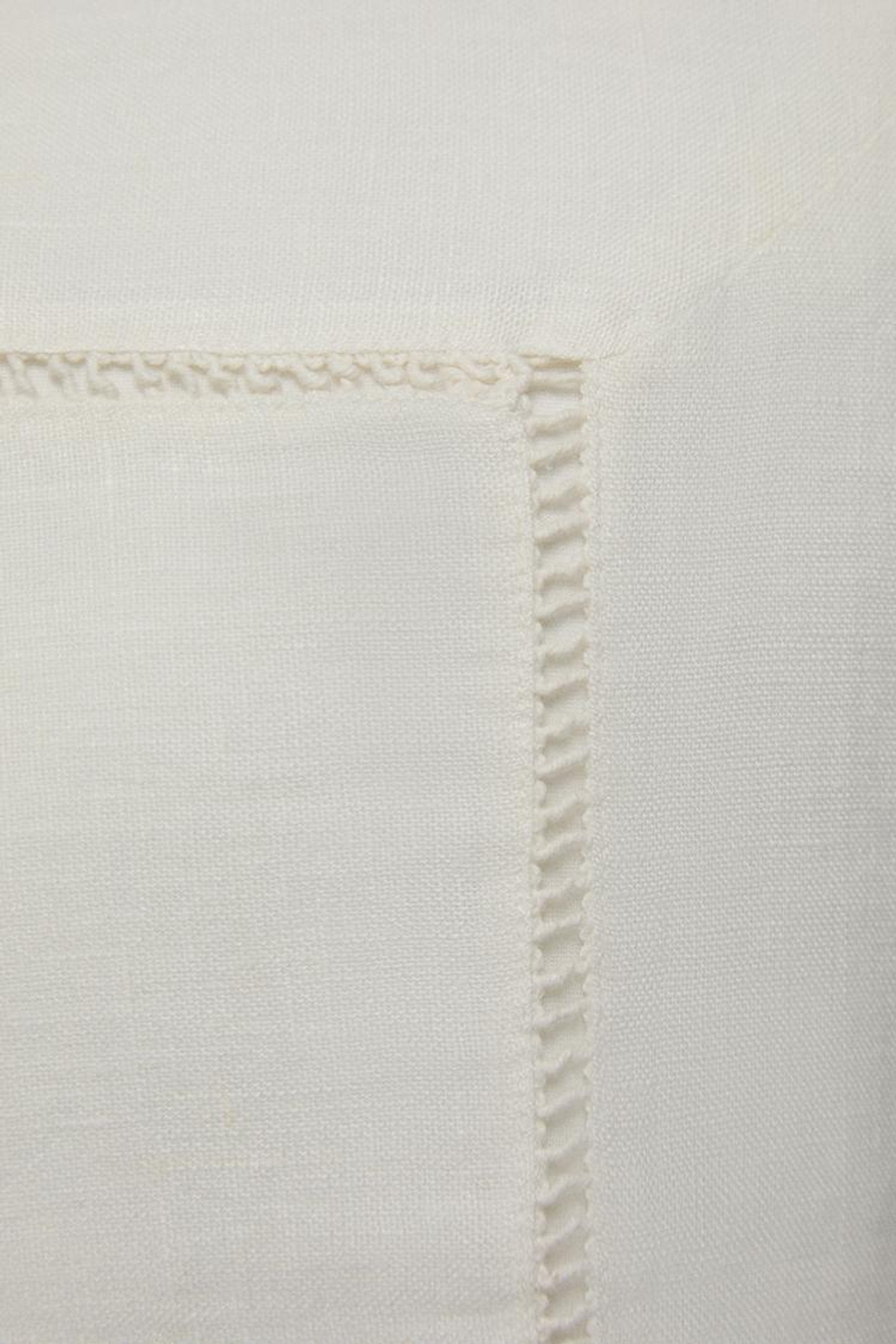 ZARA HOME ОДНОТОННЫЙ ЛЬНЯНОЙ ЧЕХОЛ ДЛЯ ДЕКОРАТИВНОЙ ПОДУШКИ, КРЕМОВЫЙ