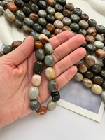 Бусины из яшмы 12х17мм, галтовка