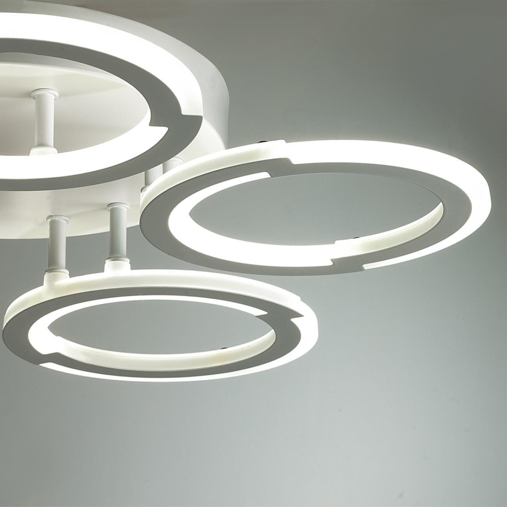 8027/55CL LEDIO LN25 247 белый/белый, металл/акрил Потолочный светильник с ПДУ LED 55W 3000-6000К 220V KALIFA