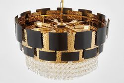 Подвесная люстра LUMINA DECO MOLINA LDP 7045-600 BK+GD