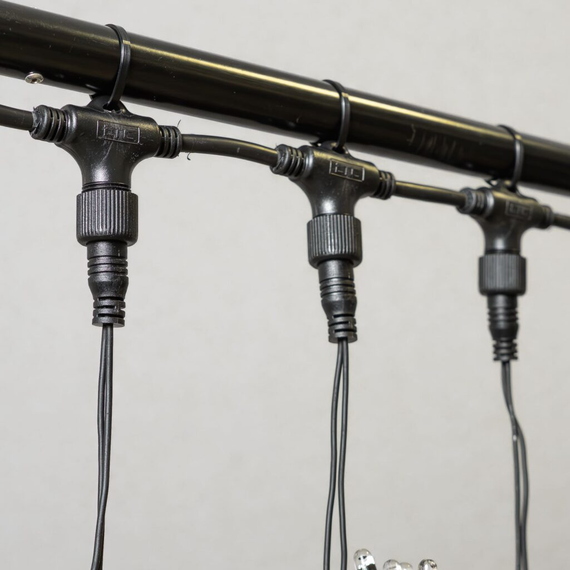 Светодиодный занавес 2*3 м., 600 LED, тепло-белый, статика, черный провод каучук, LTC (ECO602-1-2WW)