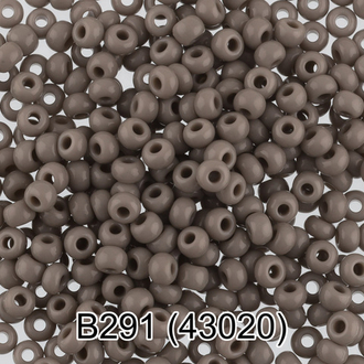 Бисер Чехия "GAMMA" круглый 2 10/0 2.3 мм B291 серый ( 43020 )