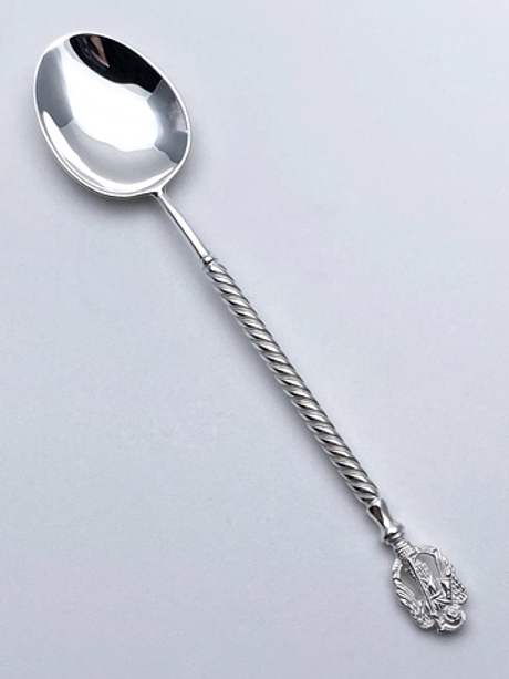 Ложка из серебра /Частичное чернение/Ангел