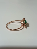 Кольцо серебряное с изумрудным агатом