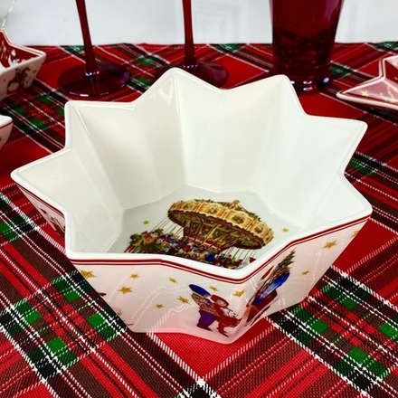 Lenardi 305-187 Салатник 20см НОВЫЙ ГОД в под.уп.(х24)Фарфор