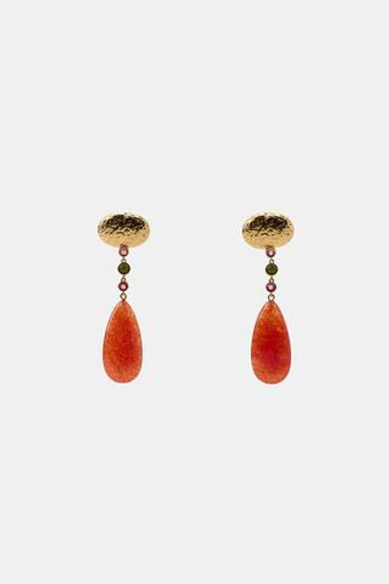 ZARA СЕРЬГИ-КНОПКИ С КАМНЯМИ, ЗОЛОТИСТЫЙ