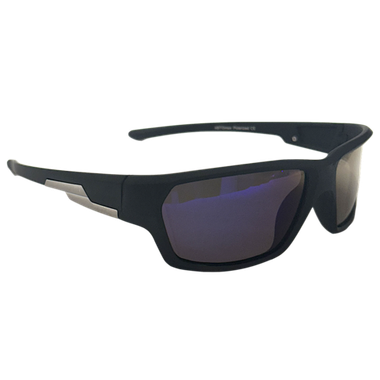 Очки Поляризац. APm205-C5 без чехла (Оправа чёрный с метал. вставкой Линзы серые/напыление синие) UV400