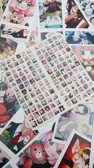 Набор открыток, карточек и наклеек "Семья шпиона / Spy × Family", 188 предметов