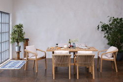 Обеденная группа из акации RIMINI M со столом 170 см