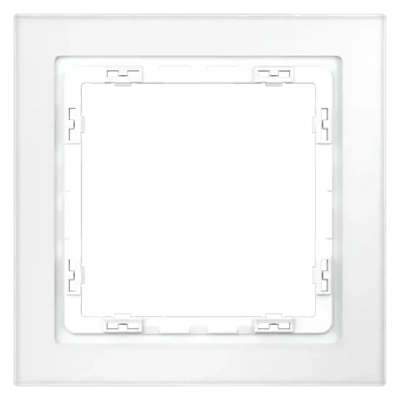 Рамка стеклянная VOLTUM S70 на 1 пост, (белый,матовый,стекло)