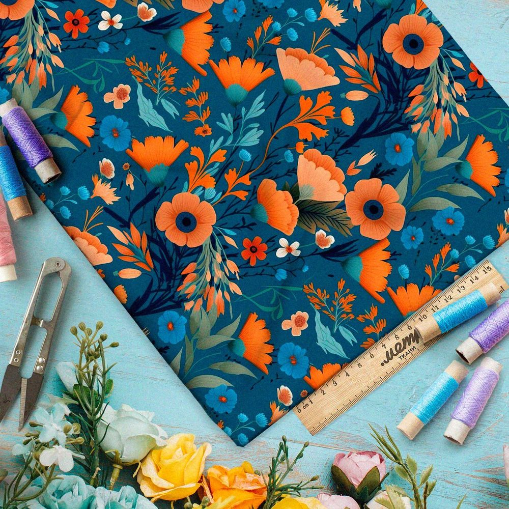 Ткань премиум флис чудесные созвучия судьбы