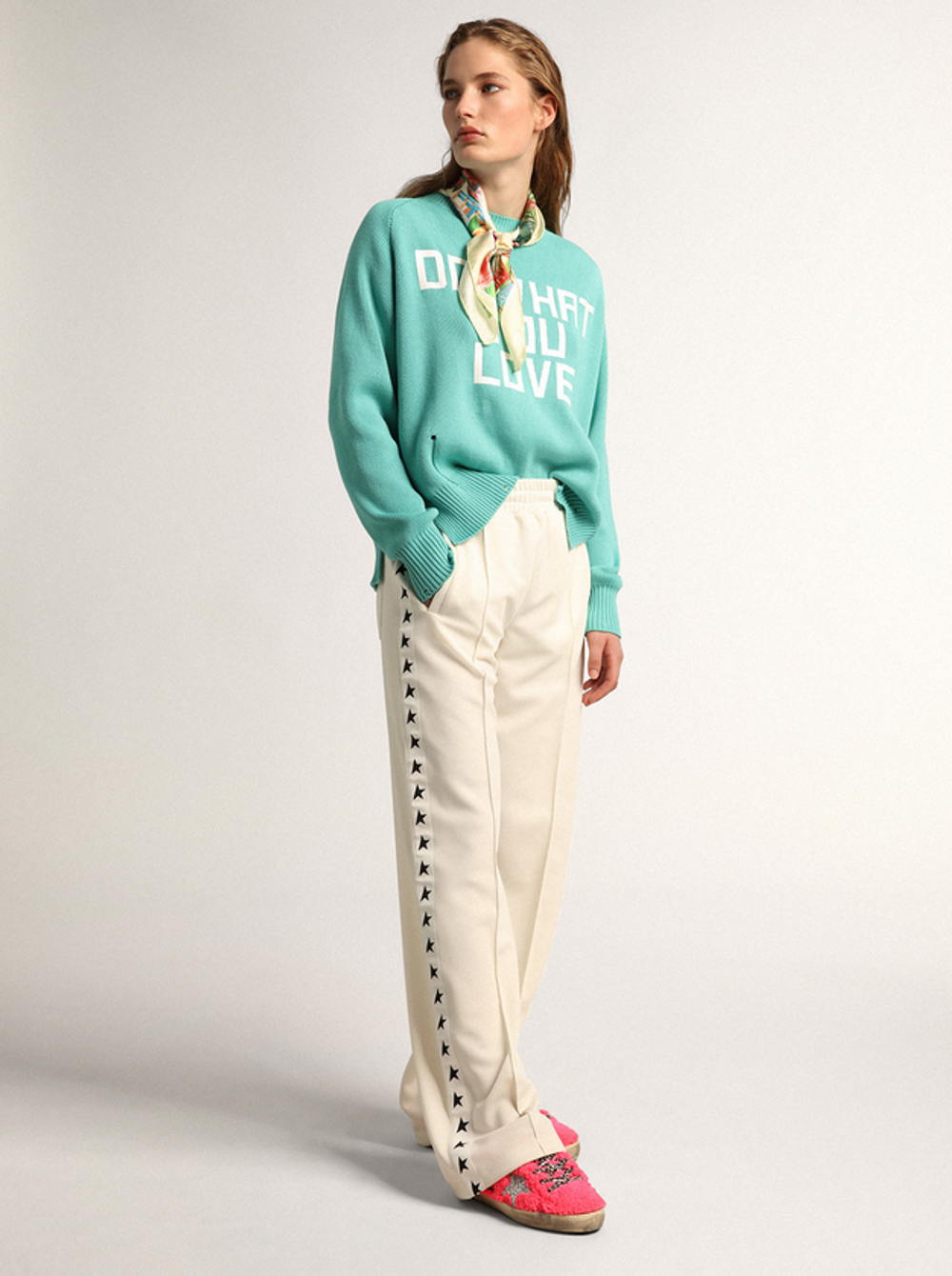 Кеды Golden Goose 'Superstar' fuchsia terry with silver glitter star and shearling lining