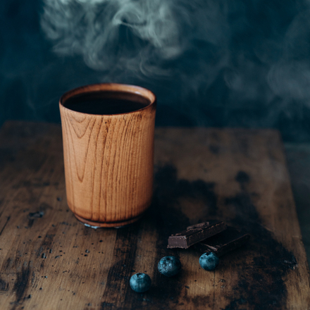 Деревянный стакан из кедра для чая, кваса и прочих напитков C43