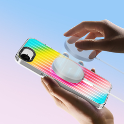 Усиленный прозрачный чехол (Gradient Rainbow) с поддержкой MagSafe от Dux Ducis для iPhone 16e, серия Zest Series Case