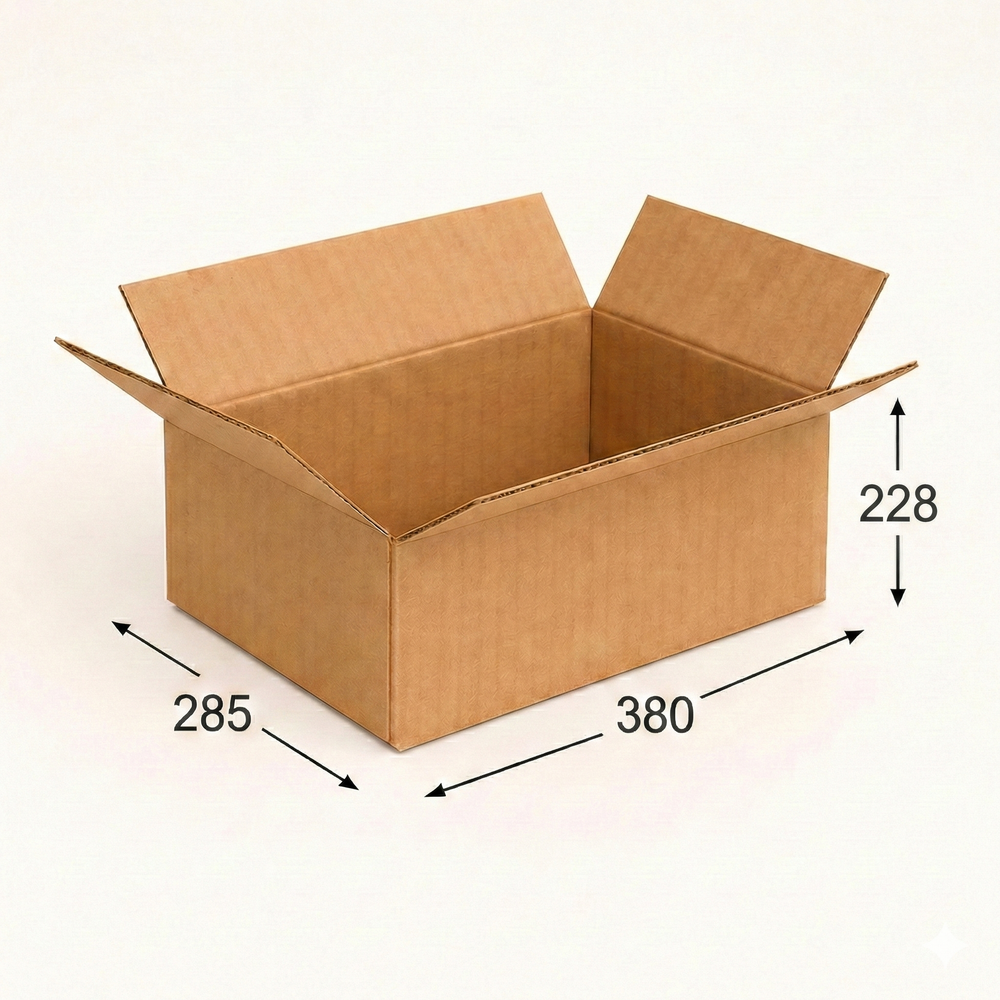 Коробка картонная 380x285x228 мм