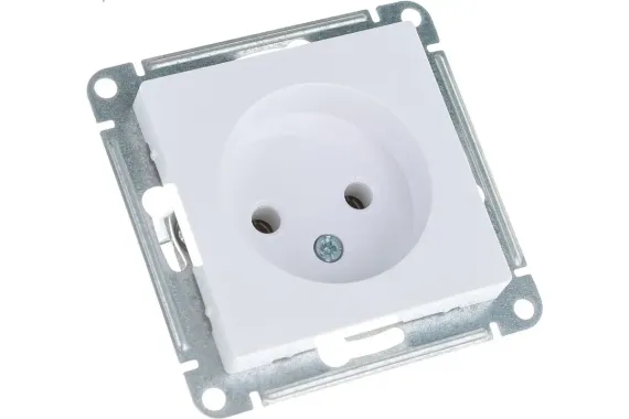 Розетка Systeme Electric ATLASDESIGN без заземления белая 35962