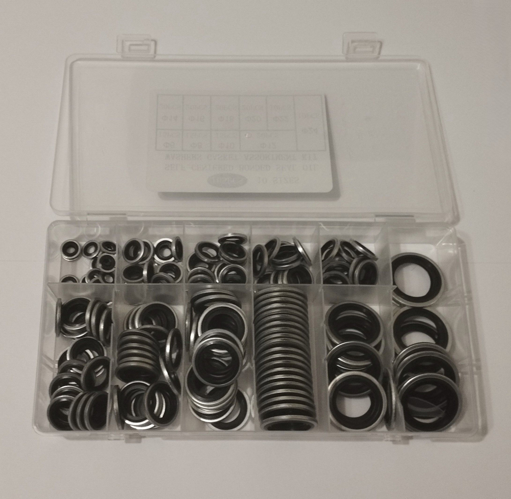 Набор колец уплотнительных 245 шт./ Шайбы резинометаллические