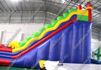Детский надувной батут-горка "Dragons", размер 14*7*8 м