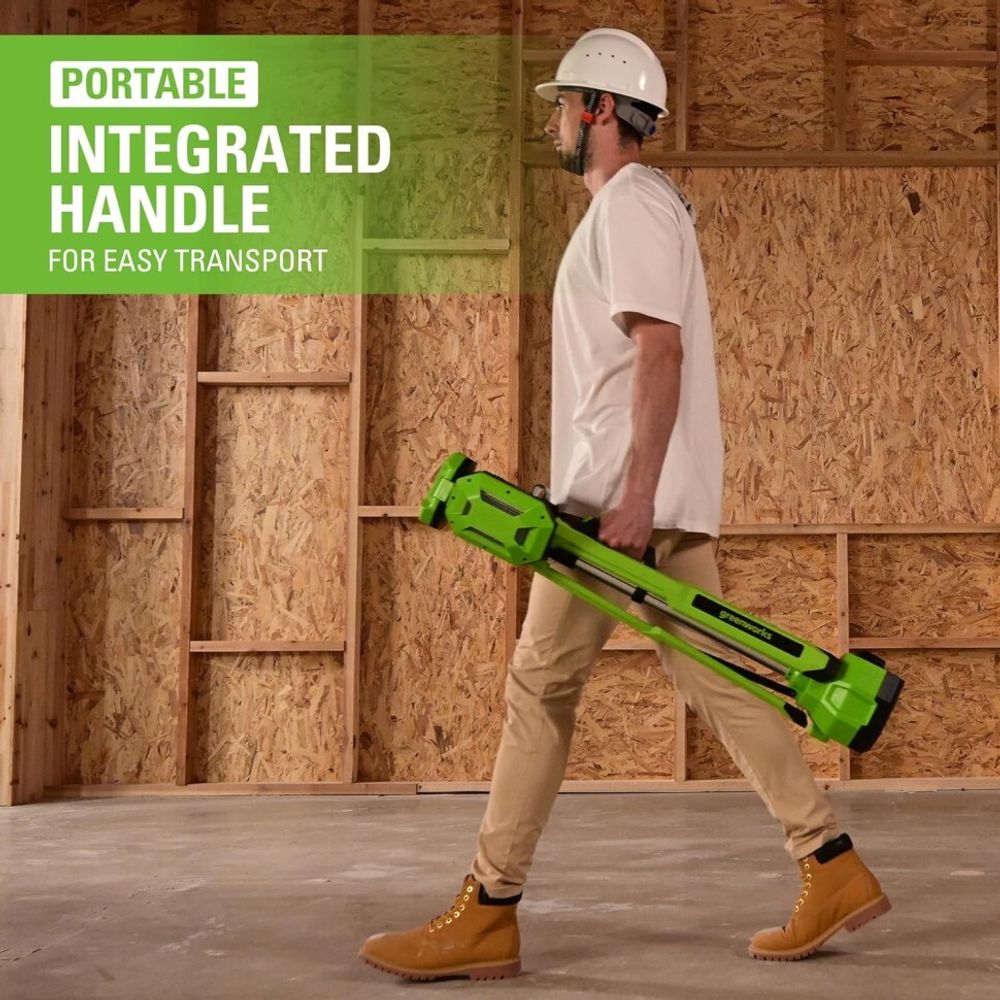 Мачта осветительная аккумуляторная Greenworks GPT-STL Арт.3503207, 24V /110-240V, 3000 лм, без АКБ и ЗУ