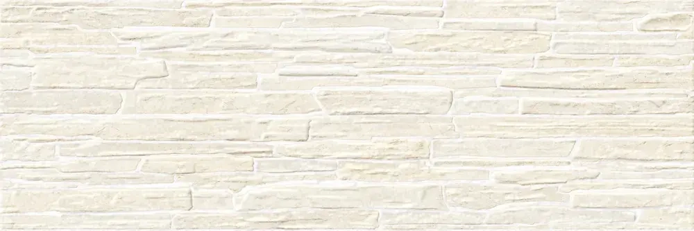 Настенная плитка ALMA Ceramica TWA11ROK014 Rocko 60x20 бежевая глянцевая рельефная под бетон / цемент