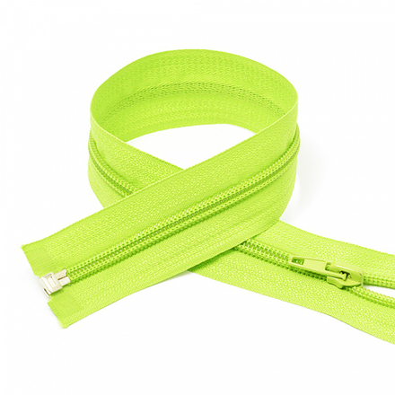 Молния пласт. спираль №5-N 40см цв. ярко-салатовый уп.50шт