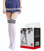 Гольфы школьницы с полосками белые размер 2