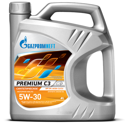 Масло Газпромнефть Premium C3 5W30 SP C2/С3 (4л) синтетика