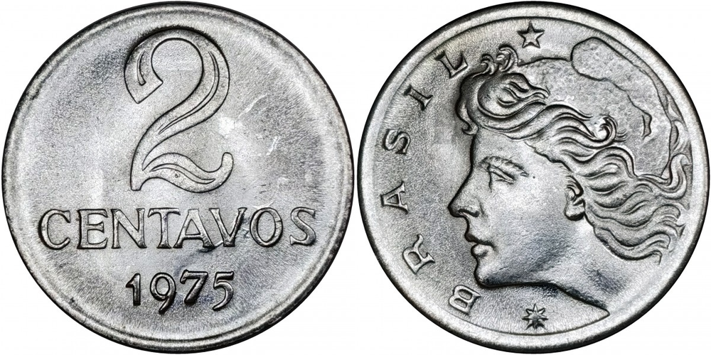 Бразилия 2 сентаво, 1969-1975 XF