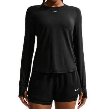 Женская теннисная футболка с длинным рукавом Nike One Classic Dri-Fit Long-Sleeve - black/white