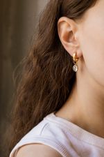 Серьги Замочки Сатин, позолота